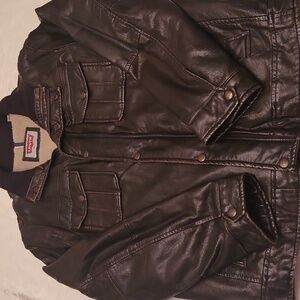 Levi's Brown Faux Leather Jacket XL